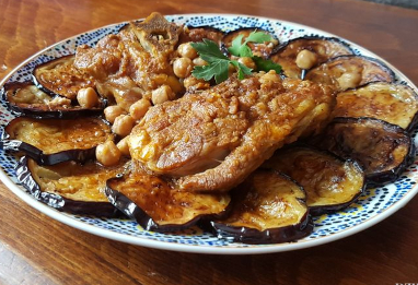 Mderbel : Tajine d'aubergines au carvi à l'algérienne